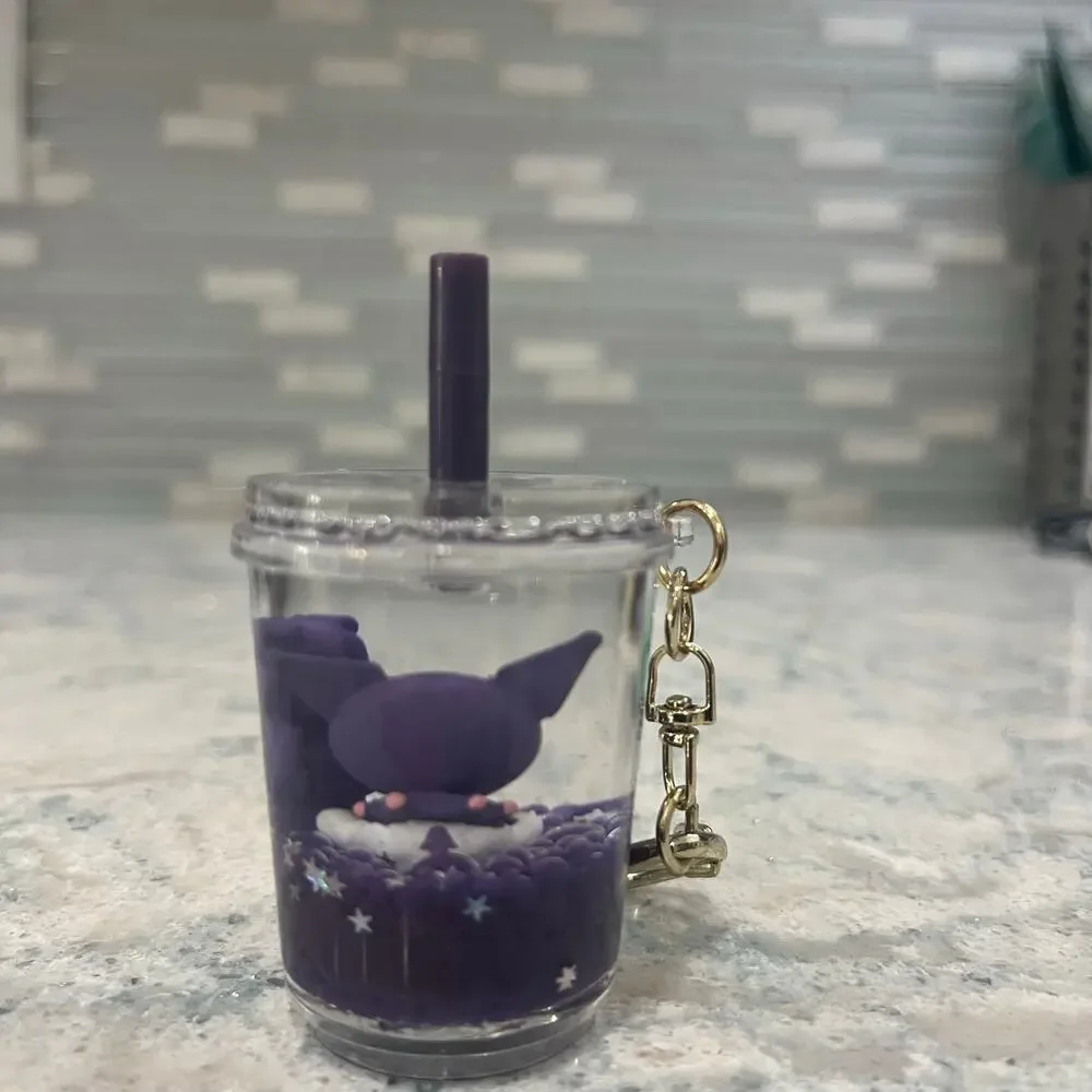 Tsunameez Hello Kitty x Care Bears Boba Keychain - Kuromi & Harmony Bear